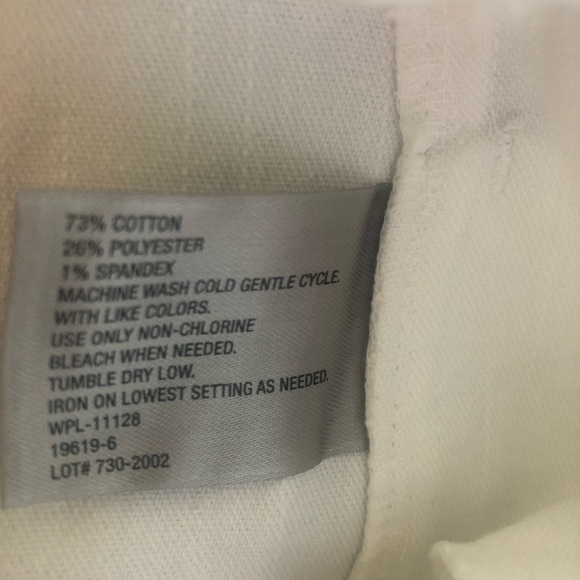 New With tag White Straight Legs pants Size 10 Petite - Picture 8 of 9